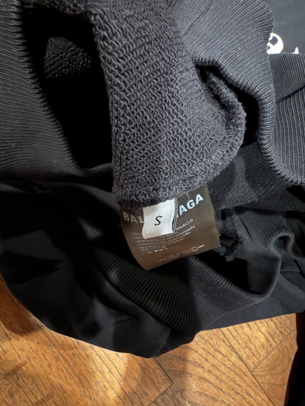 Balenciaga Black Pullover Hoodie with Small Chest Logo - Picture 5 of 5